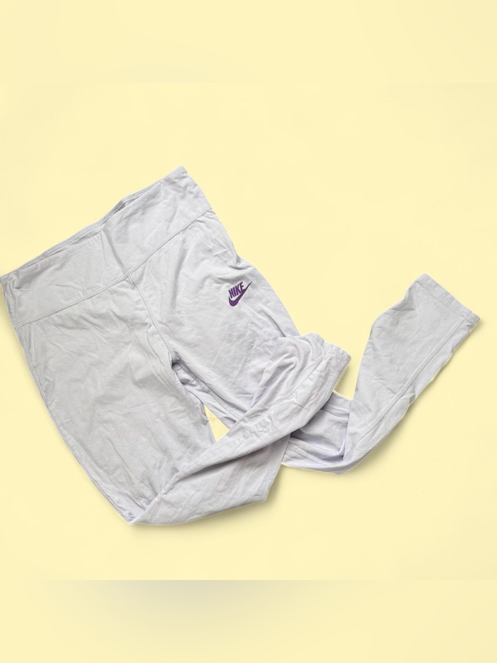 Nike Kids Light Purple Leggings with Purple Swoosh